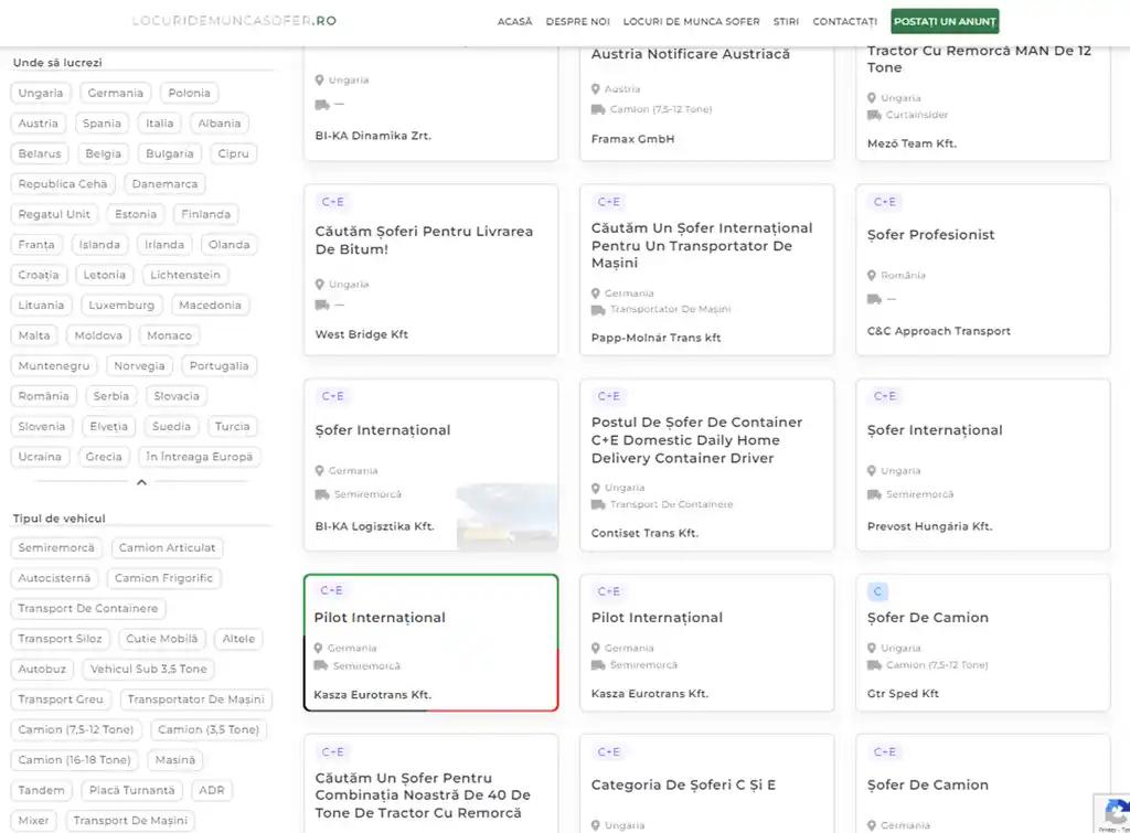 Román nyelvű állásportál sofőröknek - 3