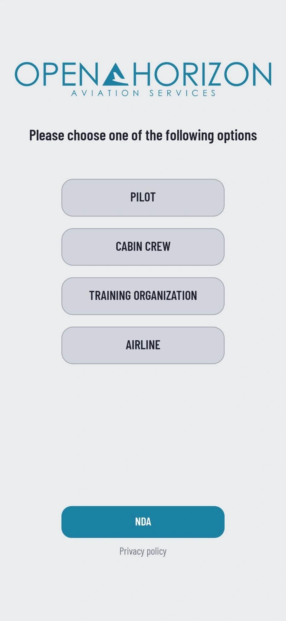 Pilóta regisztrációs app - 2